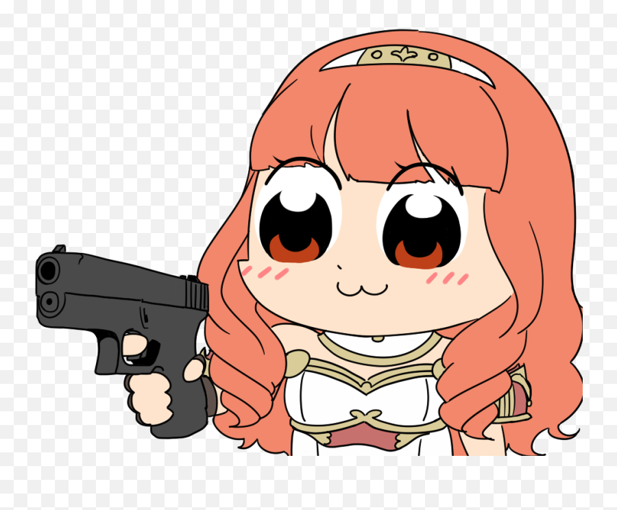 Gun To Head Png - Facial Expression Nose Cheek Cartoon Head Fire Emblem Gun Reaction Emoji,Anime Girl Meme Emojis