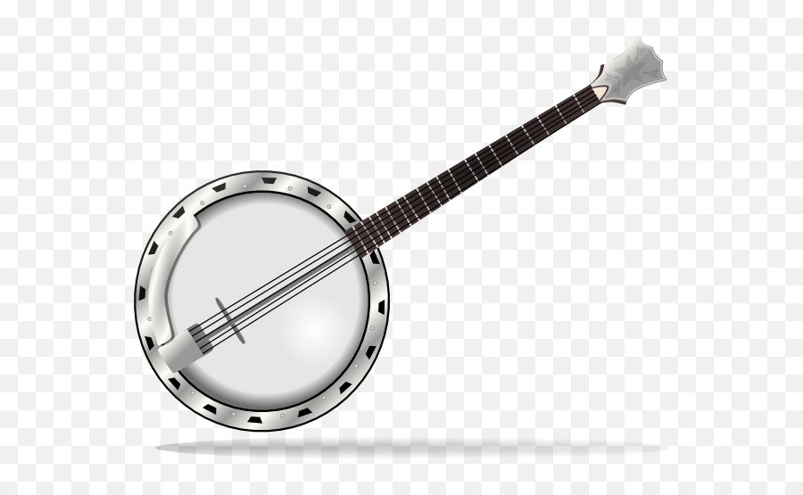 Banjo Clipart Silhouette Banjo - Transparent Banjo Clipart Emoji,Banjo Emoji