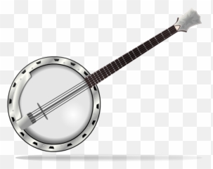 Banjo Clipart Silhouette Banjo - Transparent Banjo Clipart Emoji,Banjo Emoji