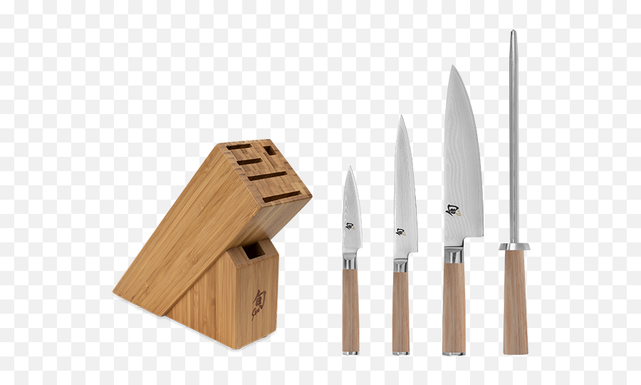 Shun Blonde Classic 5 Piece Starter Knife Block Set - Shun Knife Set Blonde Emoji,Kyocera Hydro View Emojis