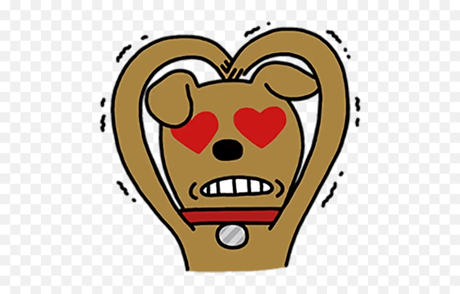 Kakao Dogu201d Stickers Set For Telegram - Kakao Frodo Heart Emoji,Emoticon For Kakao