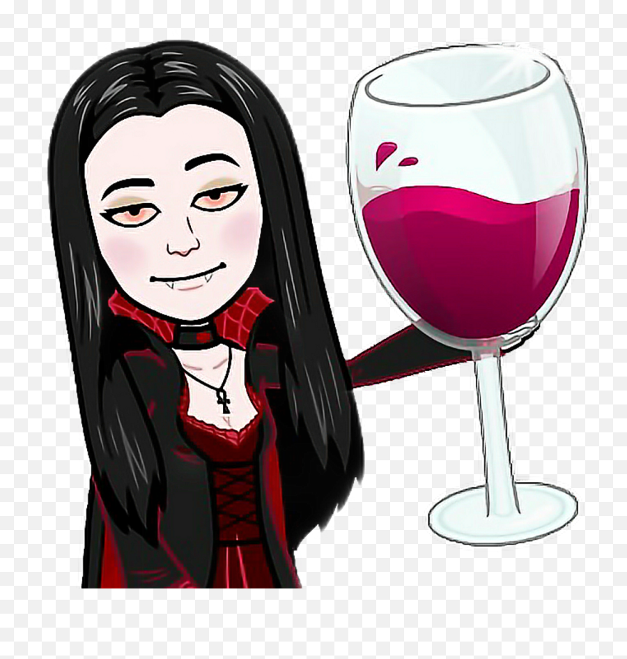 Cheers Wine Blood Vampire Halloween Freetoedit Clipart - Halloween Wine Clipart Emoji,Wine Glass Emoticon Free Clip Art