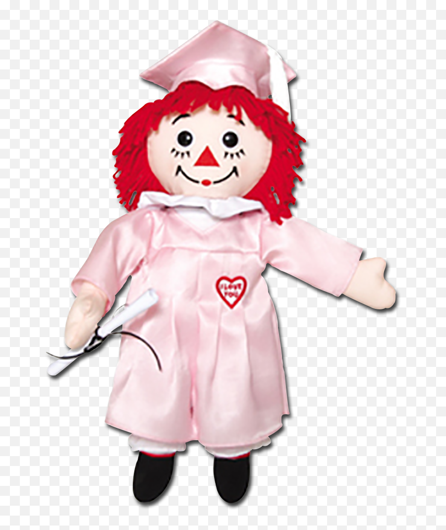 Raggedy Ann Graduation Rag Doll - Square Academic Cap Emoji,Large Emotions Rag Doll