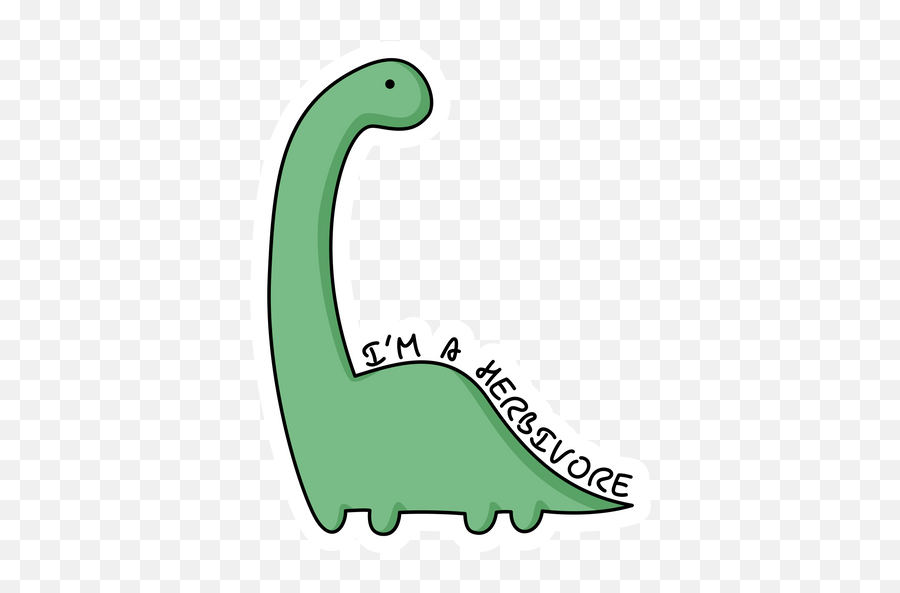 Dino Iu0027m A Herbivore Sticker In 2021 Animal Stickers - Dinosaur I M A Herbivore Emoji,Emojis Gumball The Bros