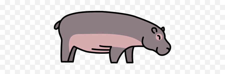 Hippopotamus Animal Side - View Transparent Png U0026 Svg Vector Animal Figure Emoji,Emoji Pig Coloring