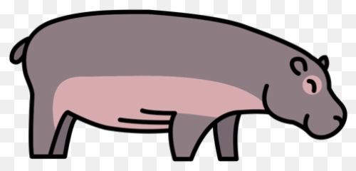 Hippopotamus Animal Side - View Transparent Png U0026 Svg Vector Animal Figure Emoji,Emoji Pig Coloring