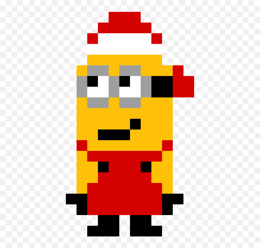 Pixilart - Christmas Minion By Bite11 15 By 15 Pixel Art Christmas Emoji,Minion Emoticon