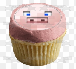 Minecraft Assorted Faces Creeper Pig Ghast Cow Edible Cupcake Topper Images Abpid51390 - A Birthday Place Emoji,Candyland Emoji Themed Cake Ideas