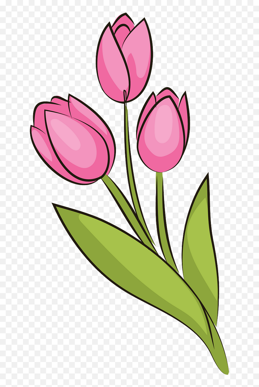 Tulips Clipart - Clip Art Library Emoji,What Is The New Tulip Shaped Emoji