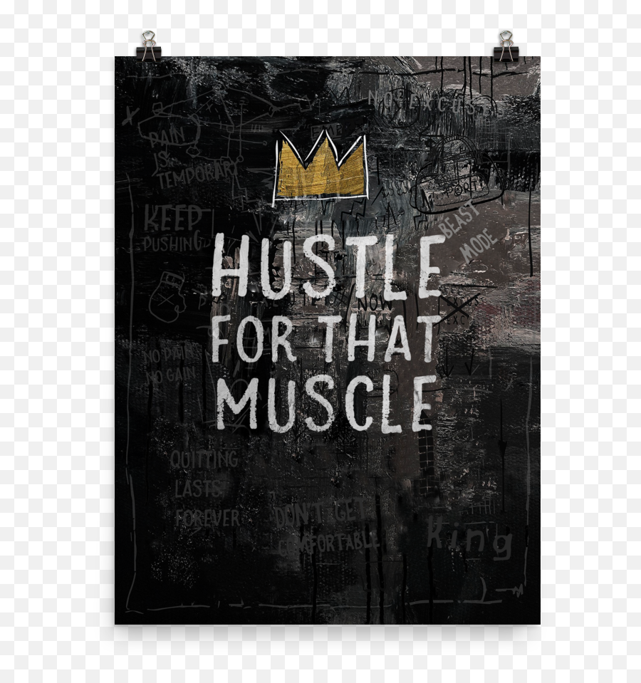Download Hustle For That Muscle Poster Png Image With No - Event Emoji,Black Muscle Emoji