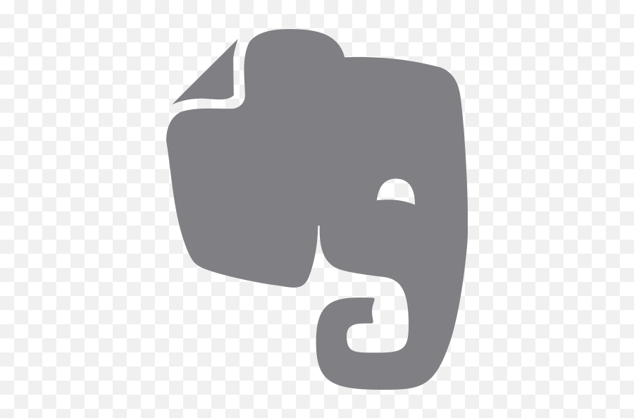 Evernote Elephant Icon Logo Pnglib U2013 Free Png Library - Evernote Logo Transparent Emoji,Elephant Emoticon