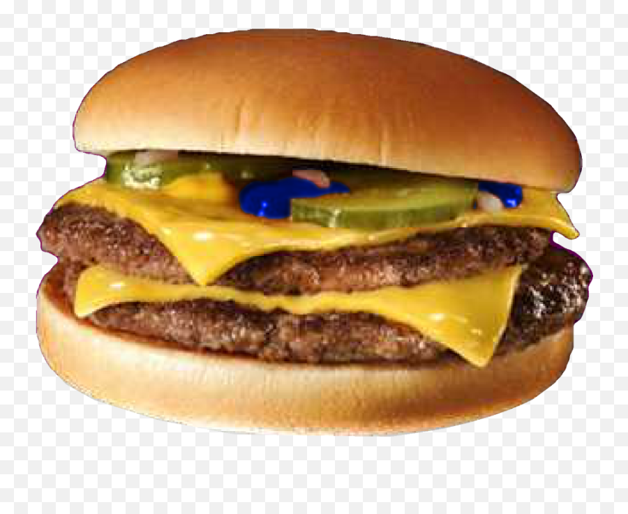 Mcdonaldu0027s Double Cheeseburger With Blue Ketchup Emoji,Ketchup Bottle Emoticon Keyboard