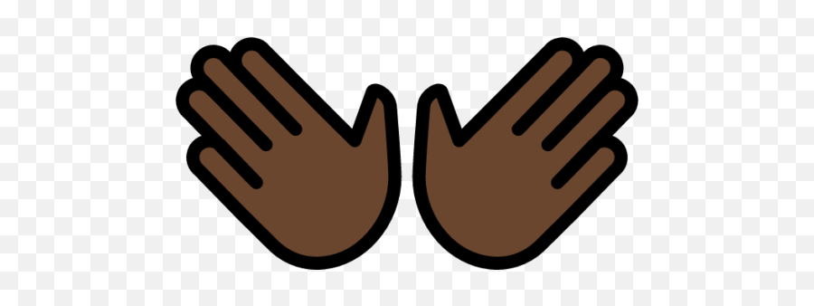 Open Hands Dark Skin Tone Emoji - Download For Free U2013 Iconduck,Hand Brown Emojis Transparent