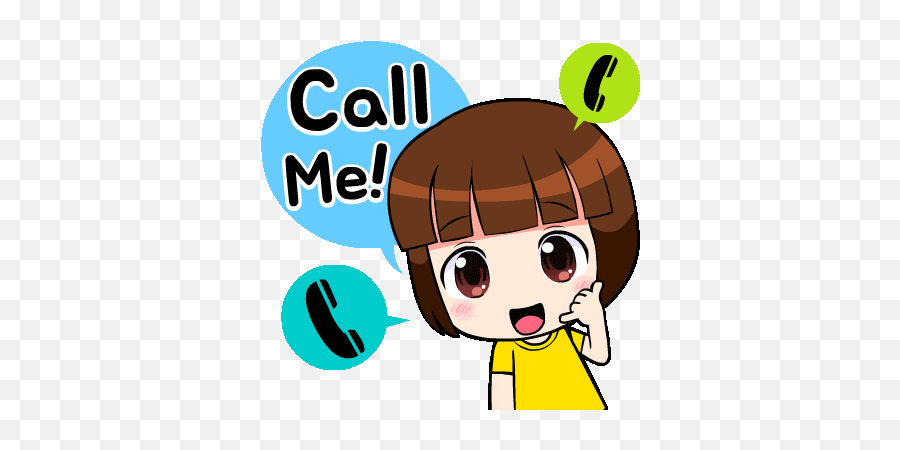 Girl Cute Sticker - Girl Cute Call Discover U0026 Share Gifs Emoji,Call Me Emoji