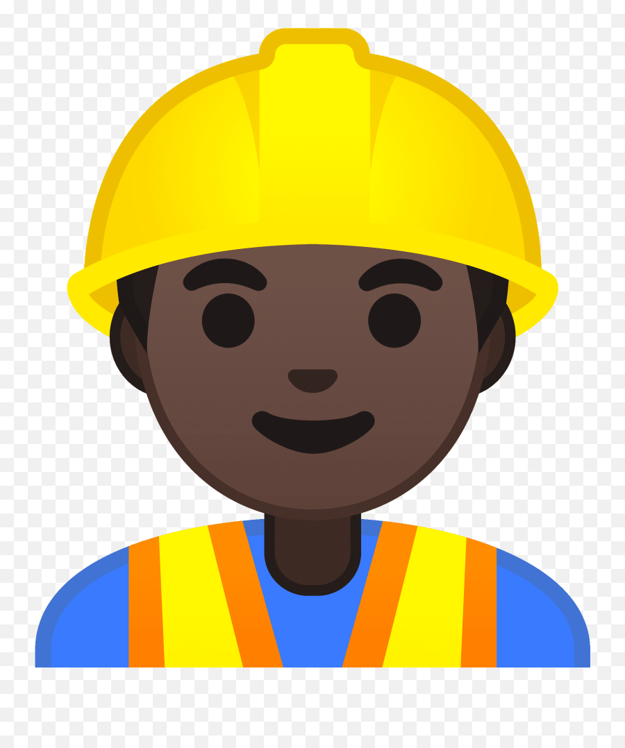 Man Construction Worker Emoji Clipart - Trabalhador E Trabalhadora Emogi,Hard On Emoji