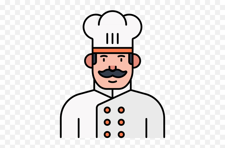 Chef Icon Of Colored Outline Style - Chef Icon Emoji,Chef Emoji Png