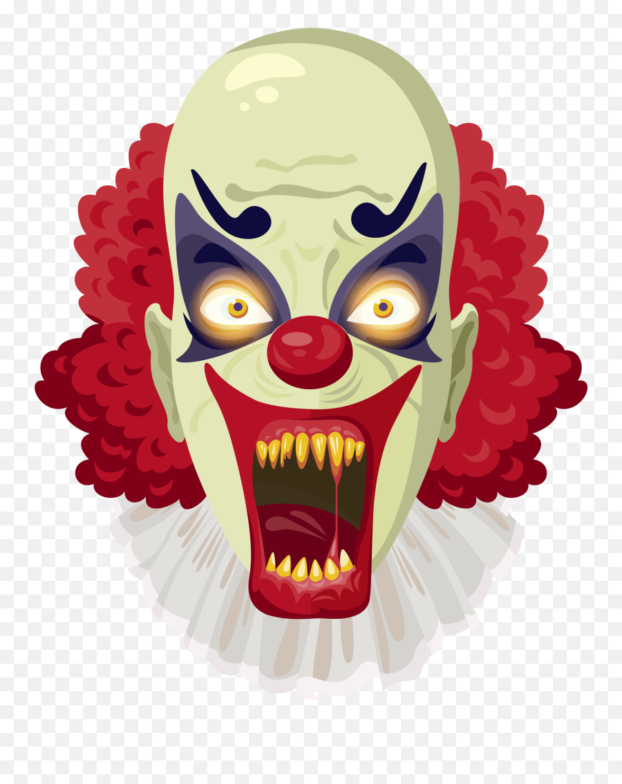 Head Of A Clown - Creepy Clown Clipart Emoji,Black Clown Emoji