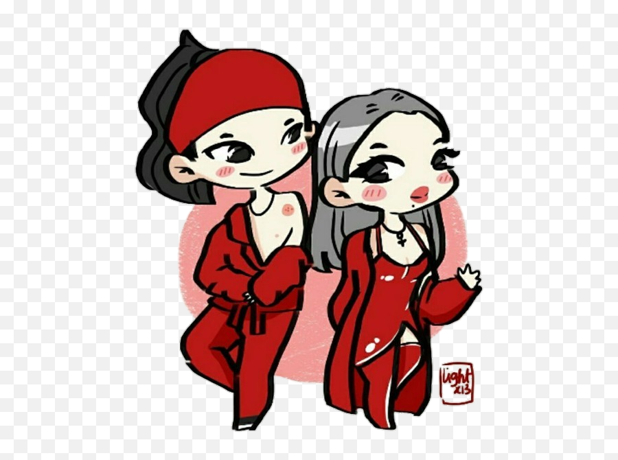 Skydragon Gdragon Cl Sticker - Cl And Gd Fanart Emoji,Blackjack Emoji