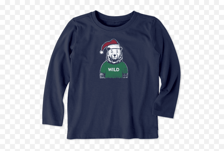 Sale Toddler Wild Santa Bear Long - Long Sleeve Emoji,Bear Emoji Shirt