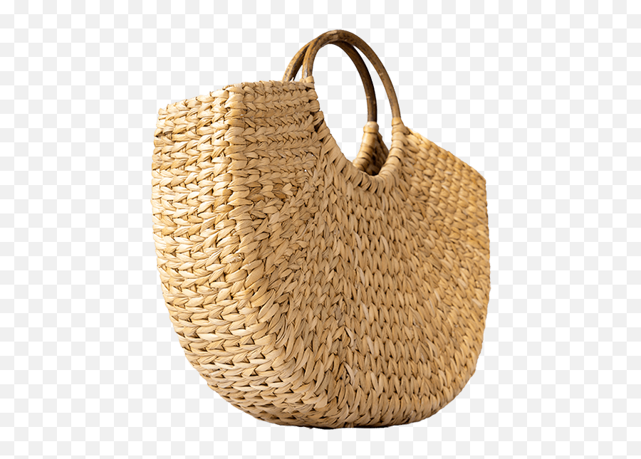 Handcrafted Kauna Grass Tote Bag - Top Handle Handbag Emoji,Emoji Tote Bag