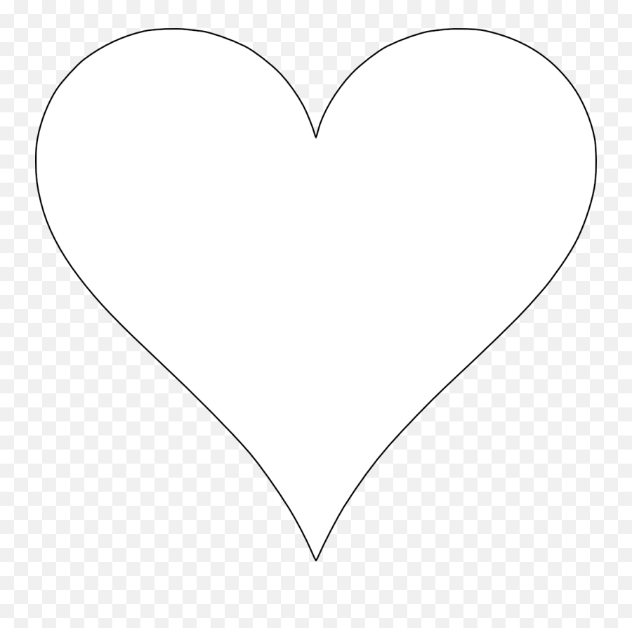 Heart Outline Printable Png U0026 Free Heart Outline Printable - Transparent White Heart Png Emoji,Emoji Stencils Printable