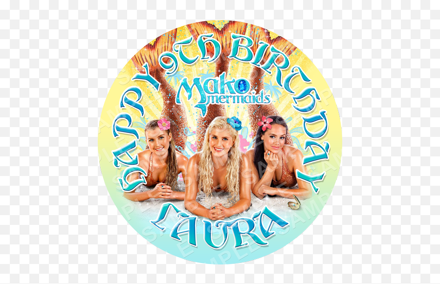 Mako Mermaids - Mako Mermaid Cake Topper Emoji,Emoji Cakes For Girls