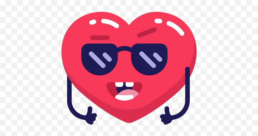 Heart Sunglasses Cool Love Emoji - Sukhothai Historical Park,Cool Emoji