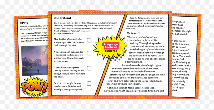 Creating Suspense U2013 Ks2 Writing Features Challenge Mat - Suspense Writing Prompts Ks2 Emoji,Creative Writing Describing Emotions