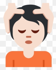 Person Getting Massage Emoji Clipart - Man Getting Face Massage Emoji,Mystic Massage Emojis