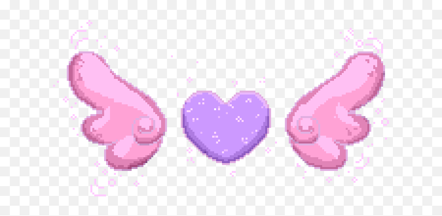Pixel Heart Kawaii Cute Sweetie Cutie - Transparent Cute Angel Wing Emoji,Pixel Art Emojis Heart Grid