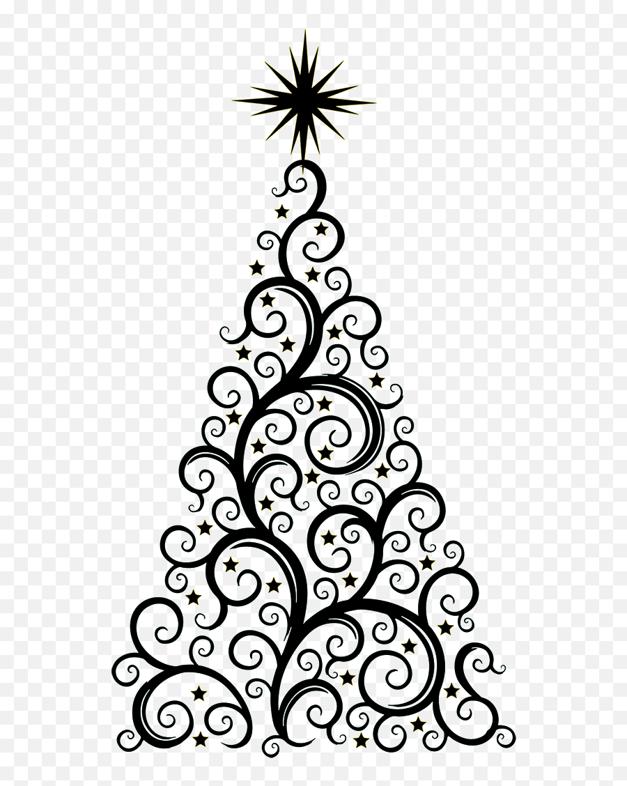 Christmas Silhouettes - Christmas Tree Clip Art Emoji,Trillian Christmas Tree Emoticon Code