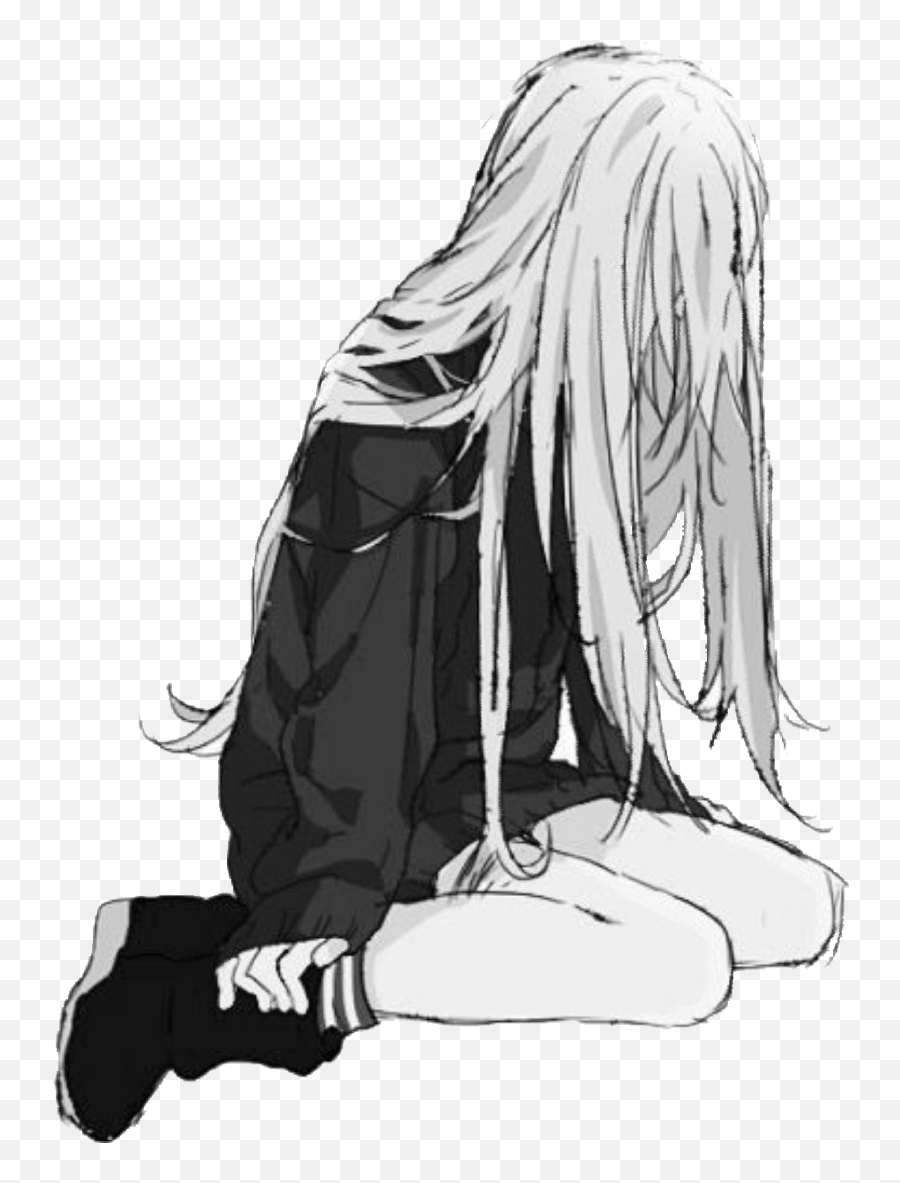 Sad Anime Characters Crying Girl - Girl Anime Picture Sad Emoji,Anime Depressed Emotion