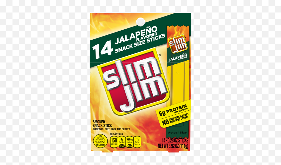 Meat Stick Box Packs - Spicy Slim Jim Emoji,Facebook Emoticons Jalapeno