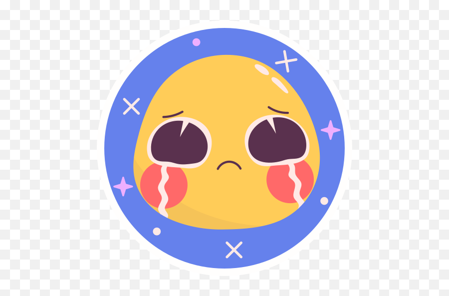 Cry Stickers - Free Smileys Stickers Dot Emoji,Crying Emoticon For Facebook Comment