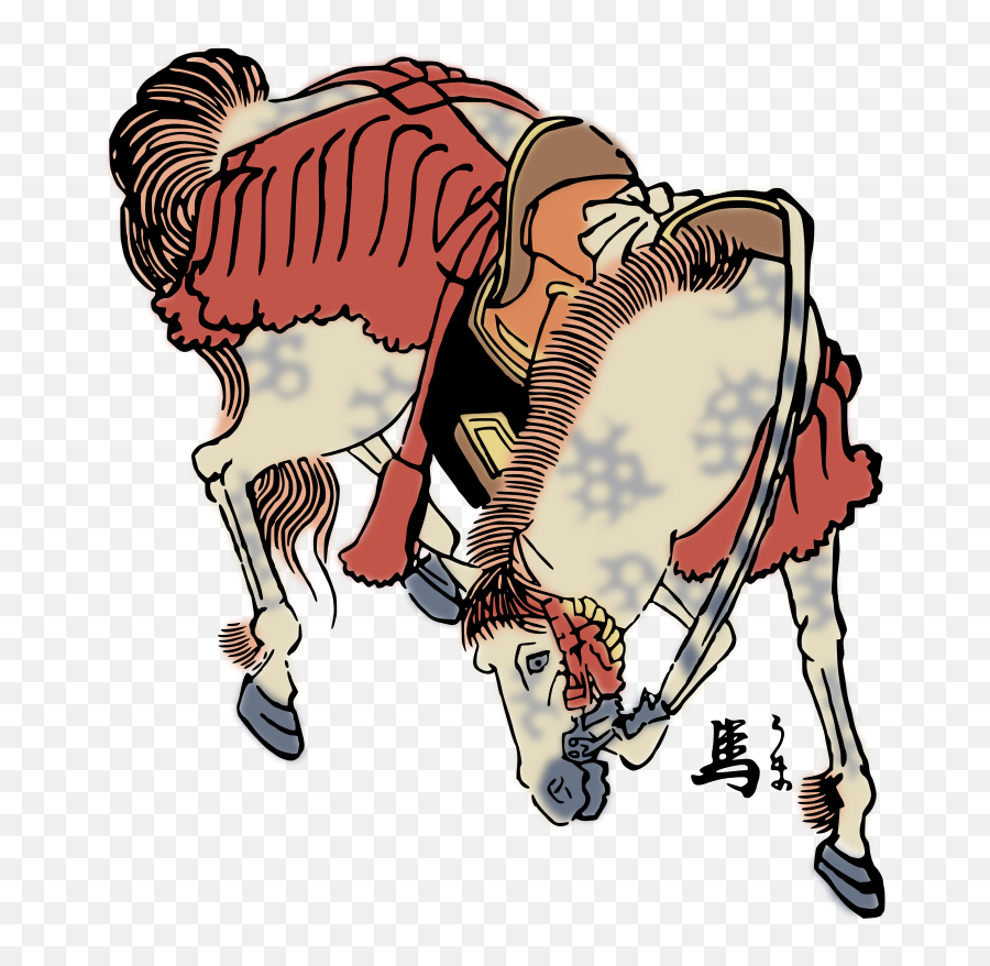 Free Stick Figure Horse Download Free Stick Figure Horse - Horse Ukiyo E Emoji,Japanese Horse Emoticon