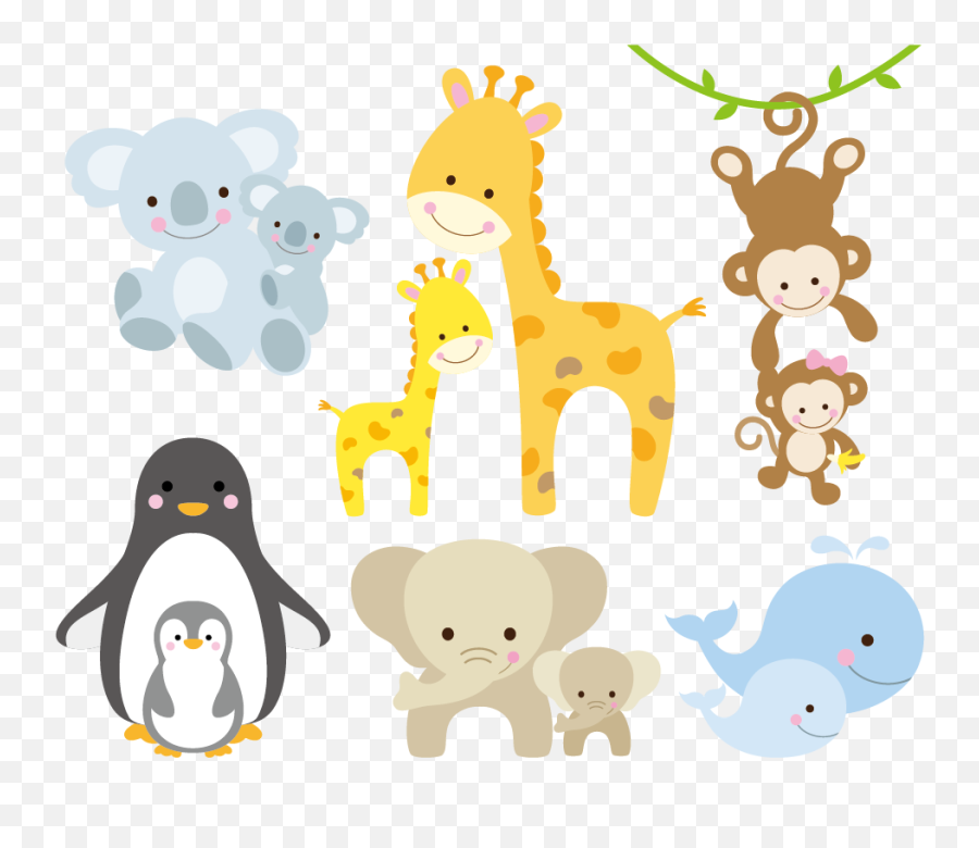 Download Vector Infant Giraffe Animal - Clip Art Baby Animals Emoji,Giraffe Emoticon