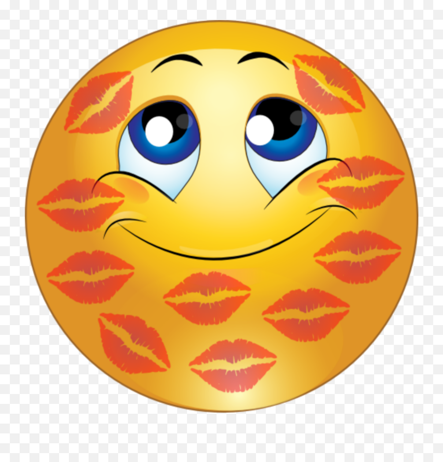 Download Kiss Smiley Free Png - Kisses On Face Emoji,Kiss Emoji
