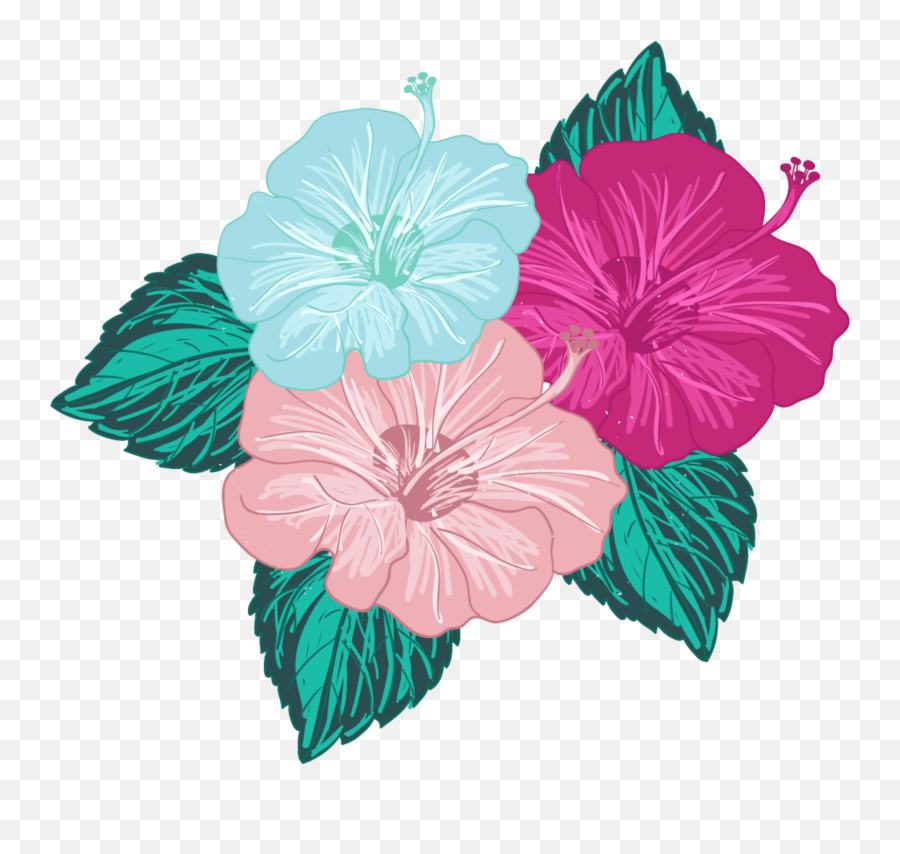 Mq Flowers Flower Tropical Sticker Emoji,Tropical Flower Emoji