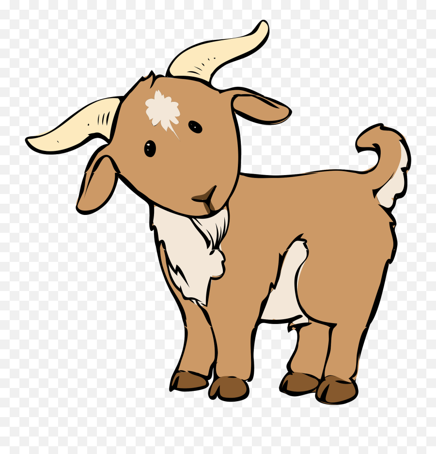 Cute Goat Clipart Free Clipart Images - Clipartix Goat Clipart Emoji,Goat Emoji Hat