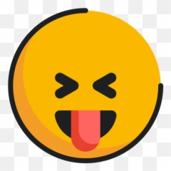 Squinting Emoji Icon Of Colored Outline Style - Available In Happy,Expressionless Emoji