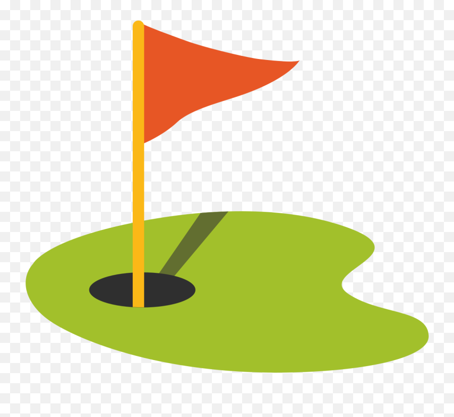 Flag In Hole Emoji Clipart - Golf Hole Png,Flag Emojis For Android