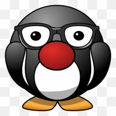 Glasses And Clown Nose Clipart - Penguin Clipart Transparent Background Waving Emoji,Black Clown Emoji