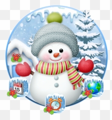Cartoon Cute Snowman Winter Theme 1 - Happy Emoji,Snowman Emoji Android