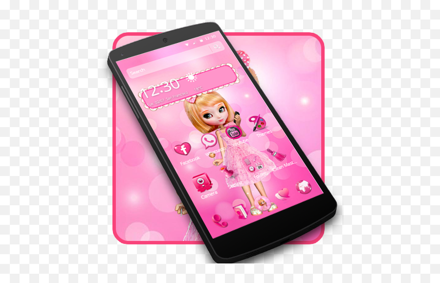 Delightful Pink Girl Theme - Girly Emoji,Delightful Emoji