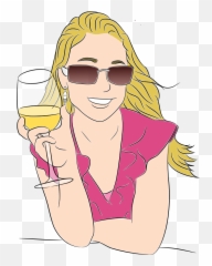 Wine Tasting Clipart - 30th Birthday Girl Emoji,Emoticons 