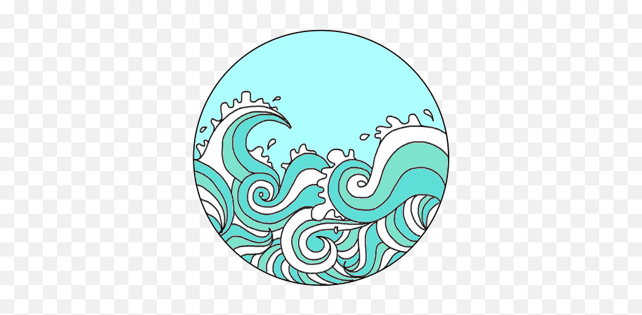 Popular Sticker Ola Tumblr Image - Waves Png Emoji,Emoticon De Olas