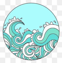 Popular Sticker Ola Tumblr Image - Waves Png Emoji,Emoticon De Olas