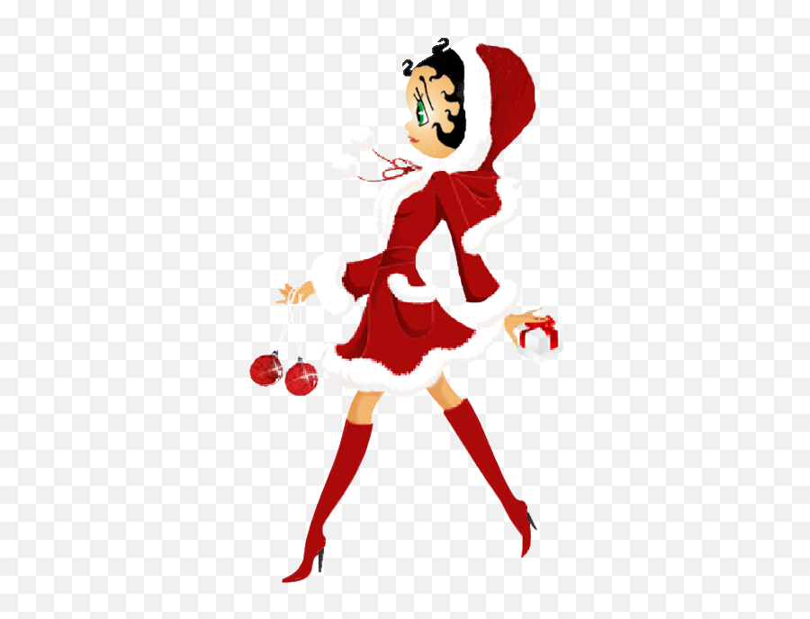 Discussão Bette Boop Natal - Christmas Black Betty Boop Png Emoji,Emoticons Da Betty Boop