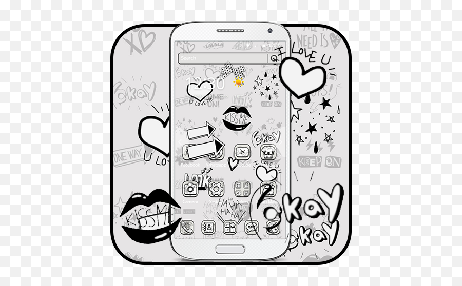 Apps En Google Play - Mobile Phone Emoji,Dibujos De Emojis Blanco Y Negro