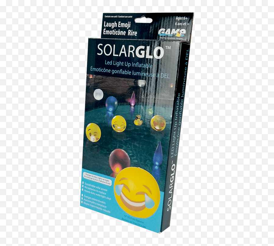 Solarglo Solar Light Floating Emoji Laughter Emoji Pool - Dot,Solar Power Emoji